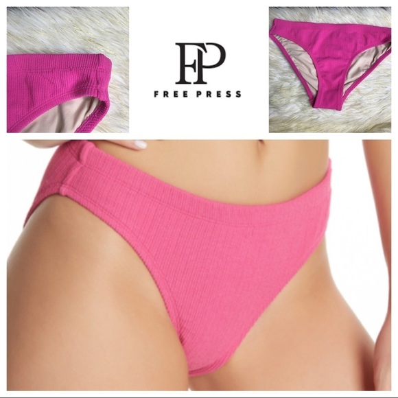 Free Press Brandi textured pink‎ bikini bottoms - Picture 1 of 7
